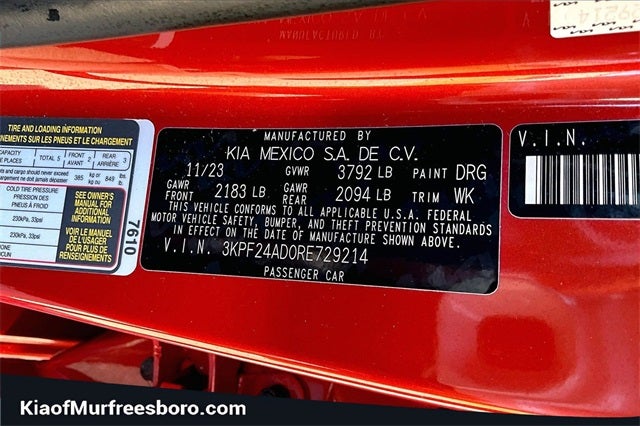 2024 Kia Forte LXS KIA CERTIFIED!!!