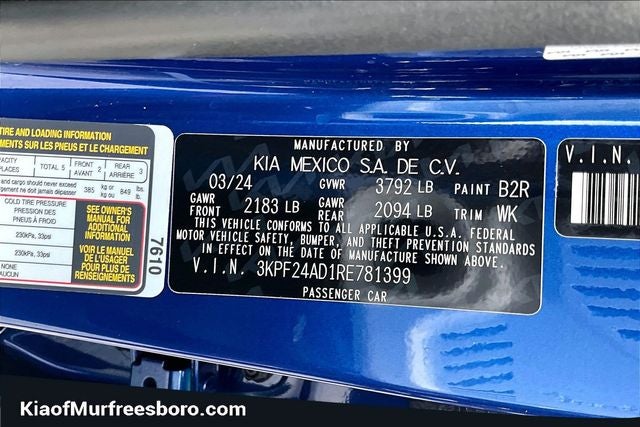 2024 Kia Forte LXS KIA CERTIFIED!!!