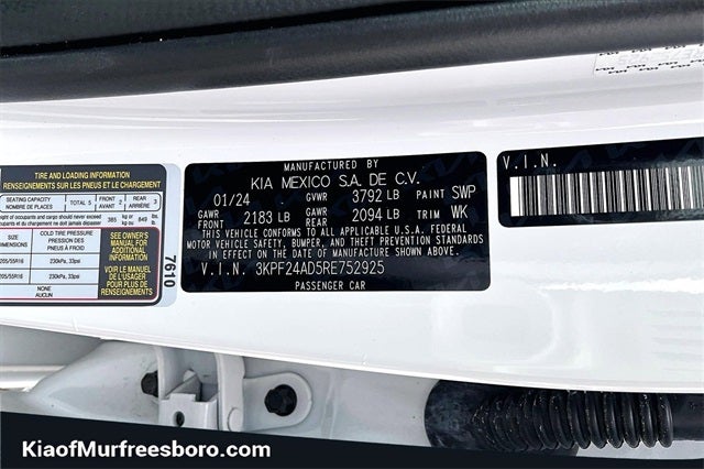 2024 Kia Forte LXS KIA CERTIFIED!!!