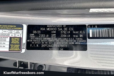 2023 Kia Forte LXS KIA CERTIFIED!!!