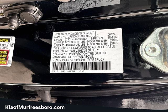 2024 Honda Ridgeline Black Edition