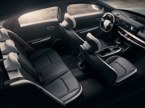 2025 Kia K4 overhead interior view of front and back seats