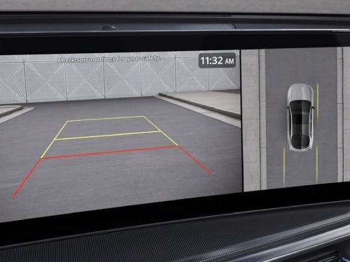 2025 KIA K5 view of touchscreen showing rear camera view